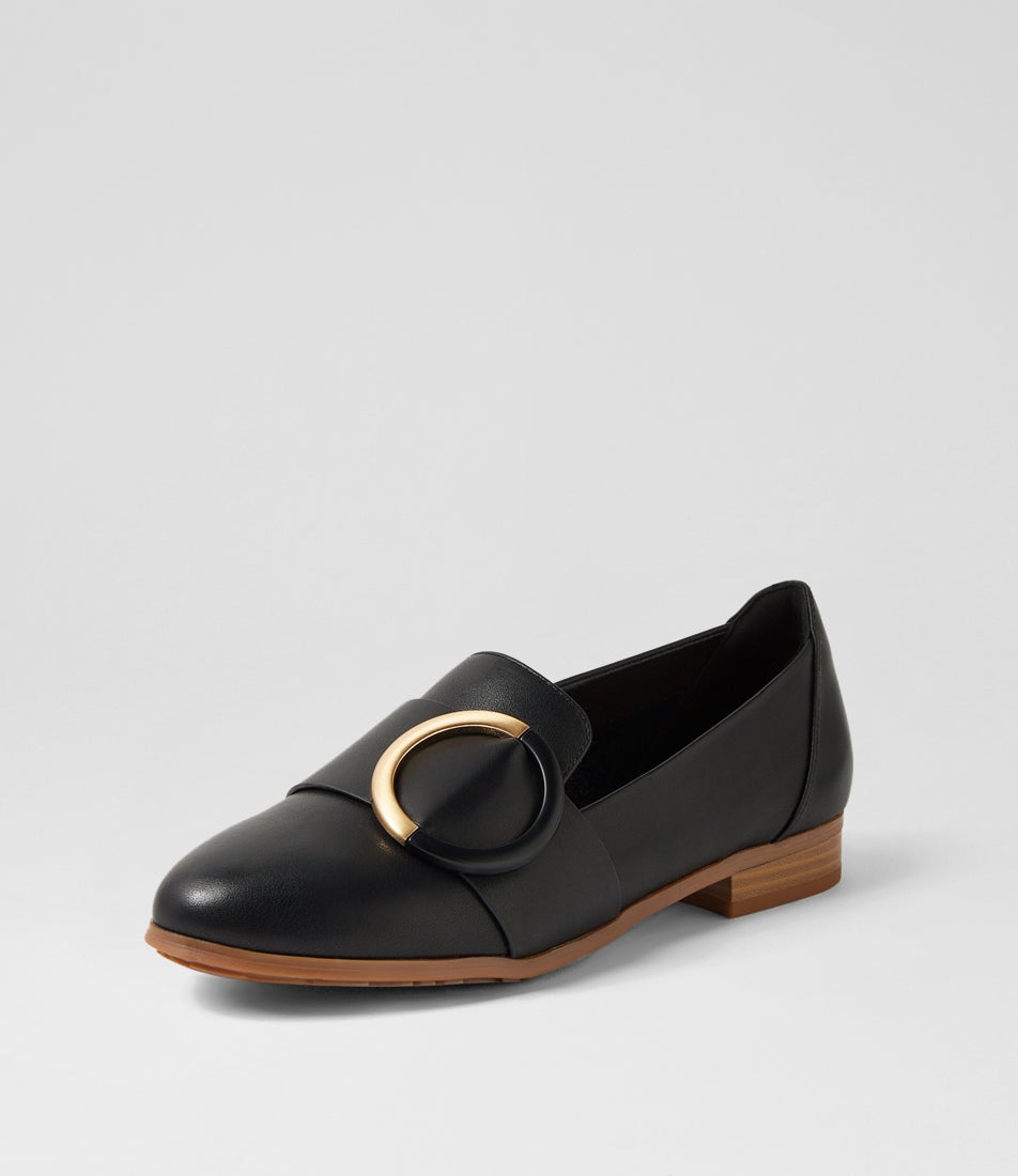 Lexy Black Leather Loafers