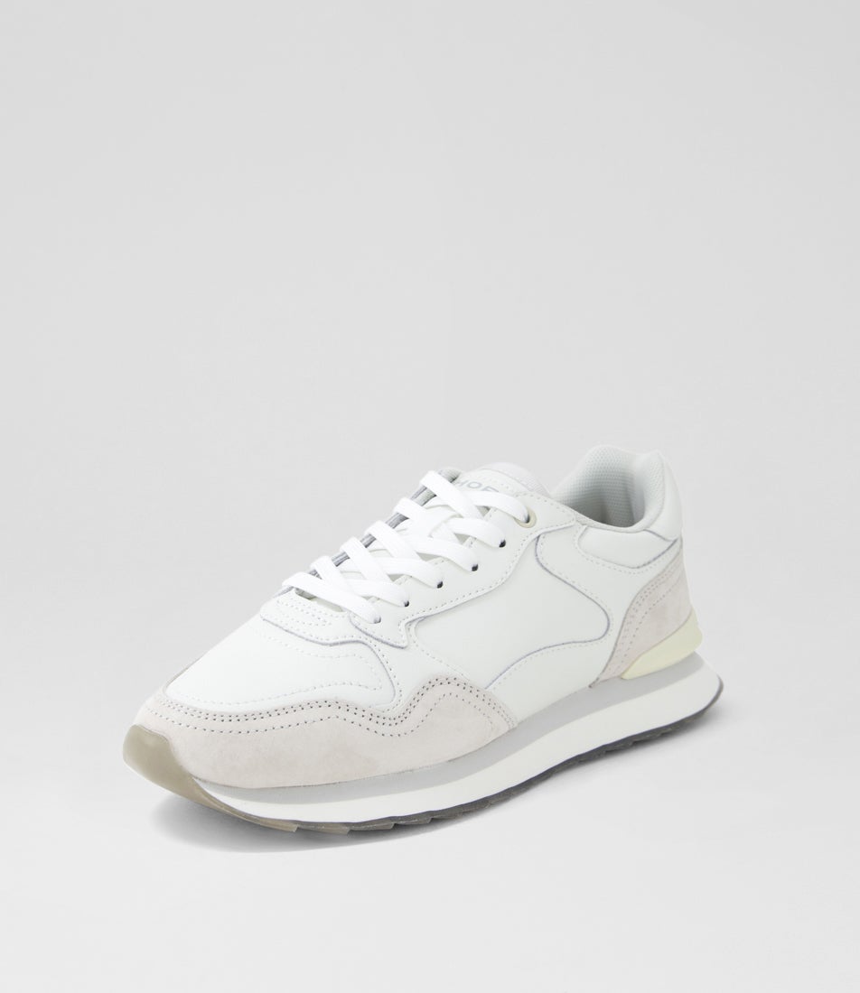 City Cali Off White Leather Sneakers