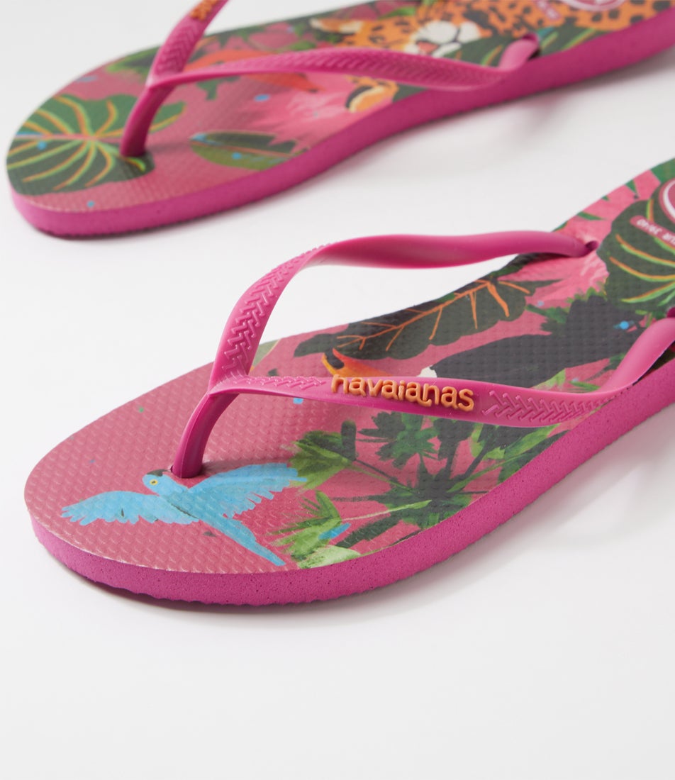 Slim Summer Bliss Rose Gum Rubber Thongs