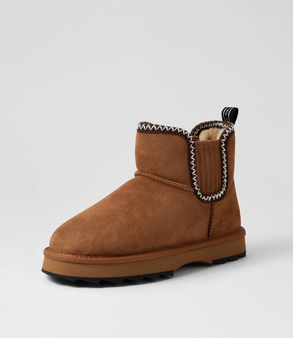 Higgie Chestnut Suede Slippers