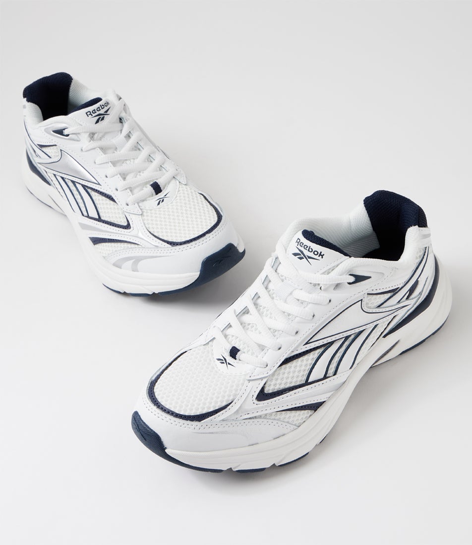 Belwave M White Silver Navy Mesh Sneakers