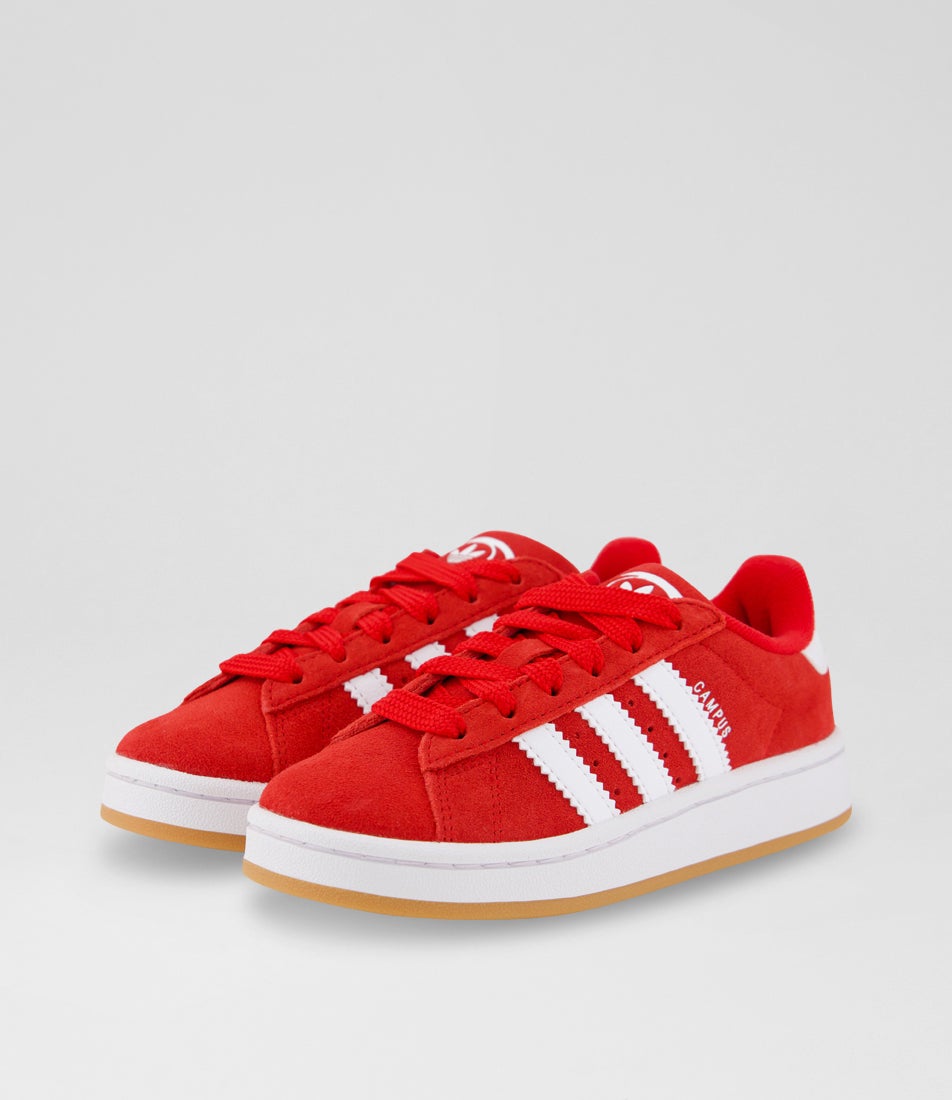 Campus 00 Junior Red Suede Sneakers