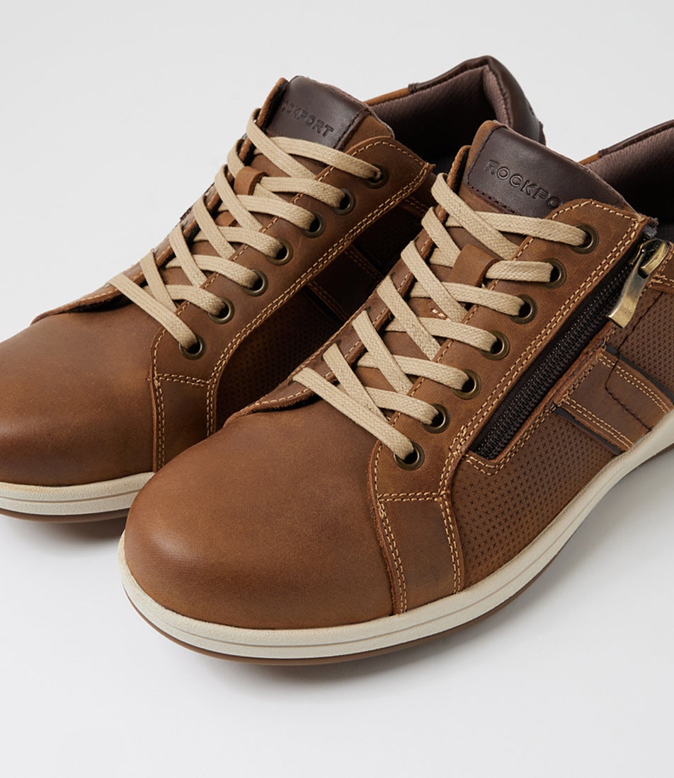 Jeraldo Taupe Crazyhorse Leather Lace Up Flats