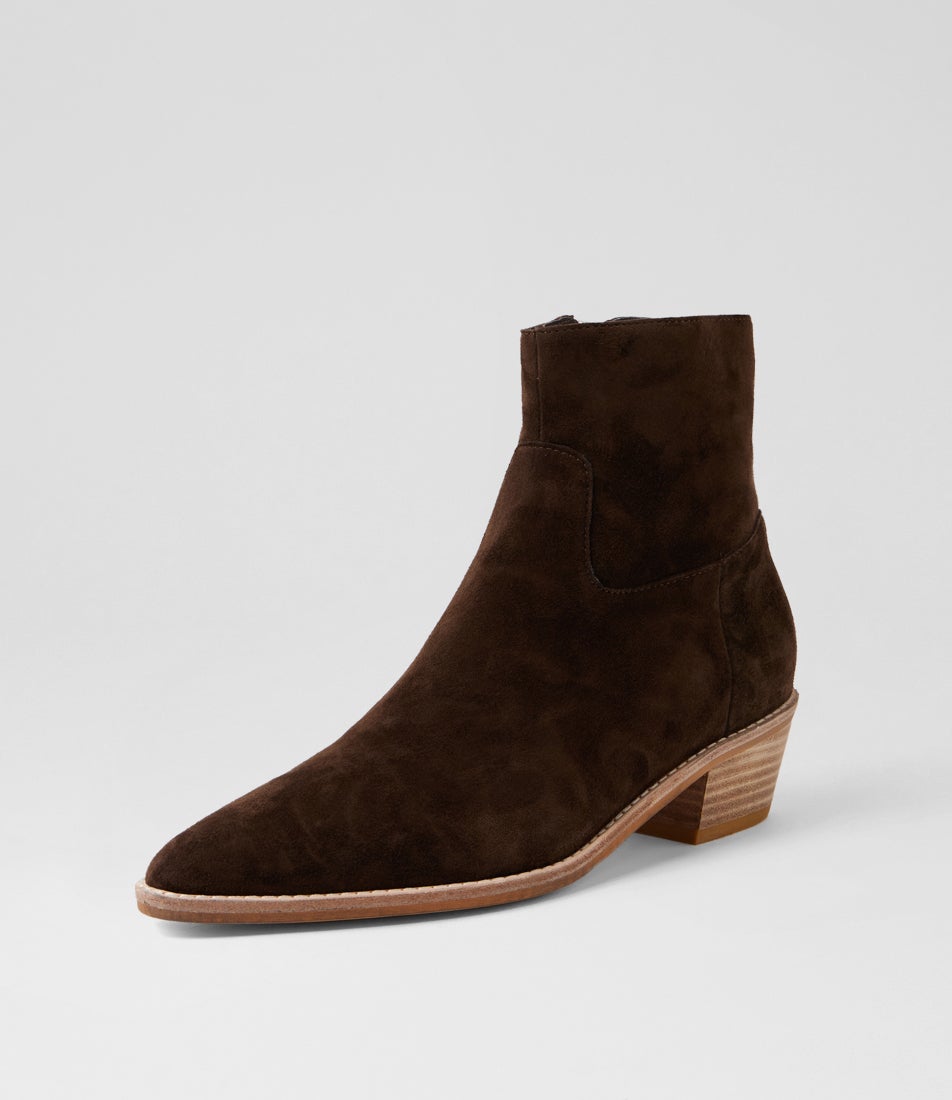 Dollies Choc Suede Ankle Boots