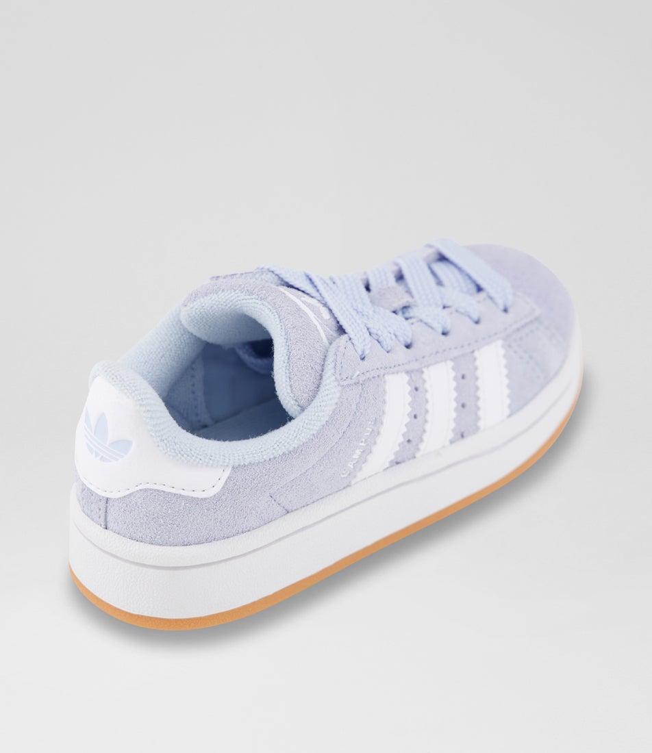Campus 00 Junior Crystal Sky White Suede Sneakers