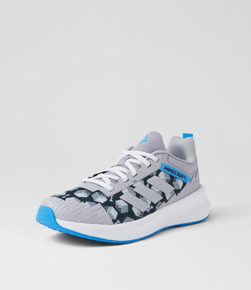 Minecraft Fortarun Junior Grey Lucid Ray Blue Mesh Sneakers