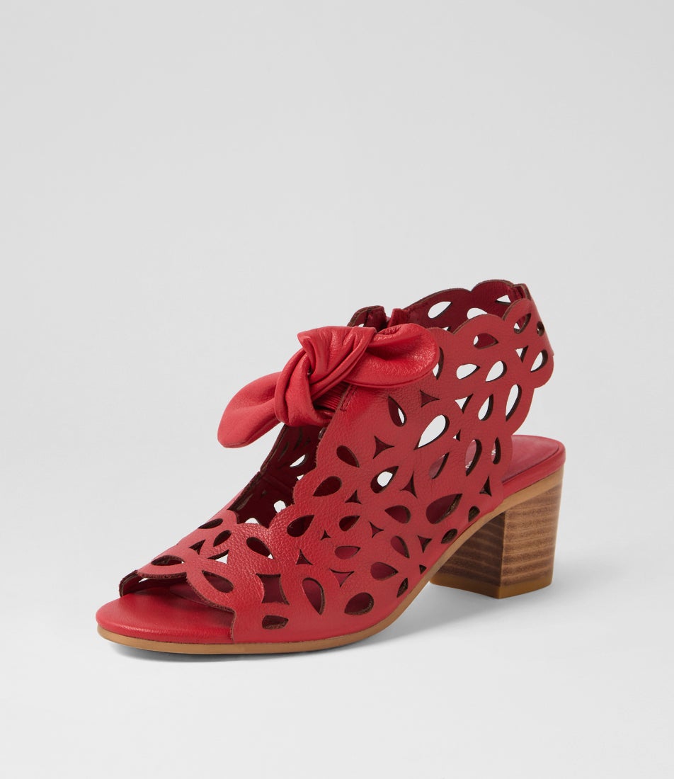 Brileys Red Leather Sandals