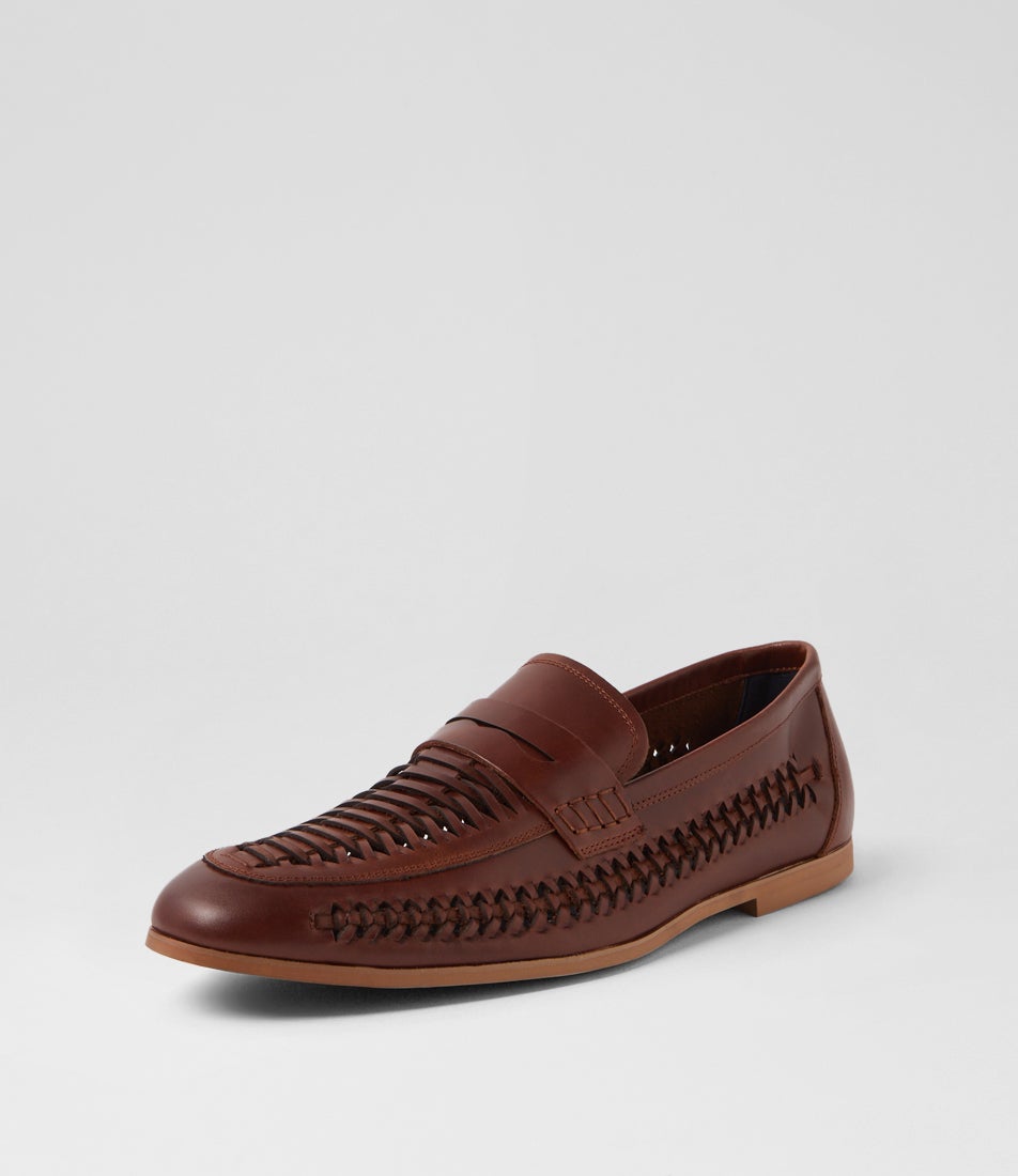 Levee Tan Leather Loafers
