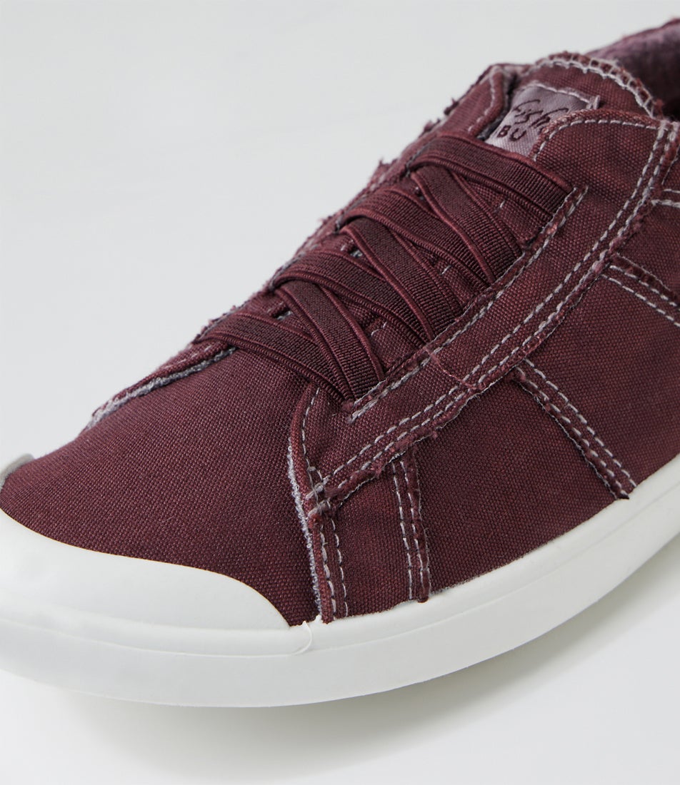 Vex Deep Red Canvas Sneakers