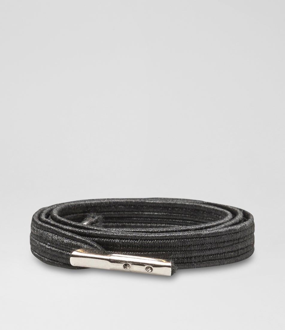 Elastic Black Fabric Laces