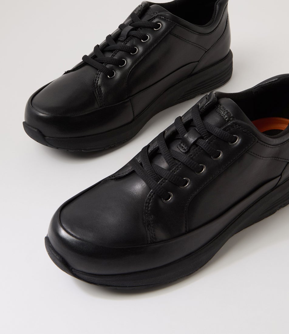Prowalker Black Leather Sneakers