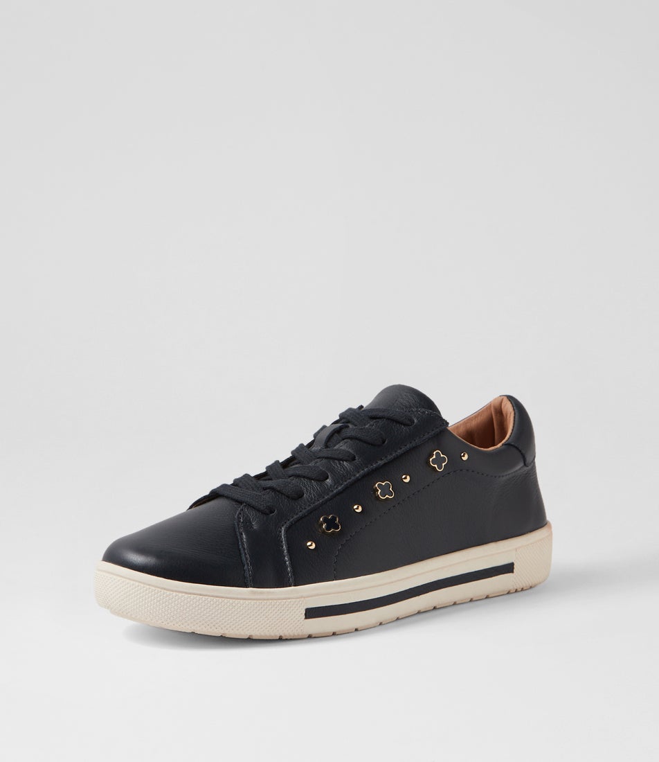 Evening Navy Leather Sneakers