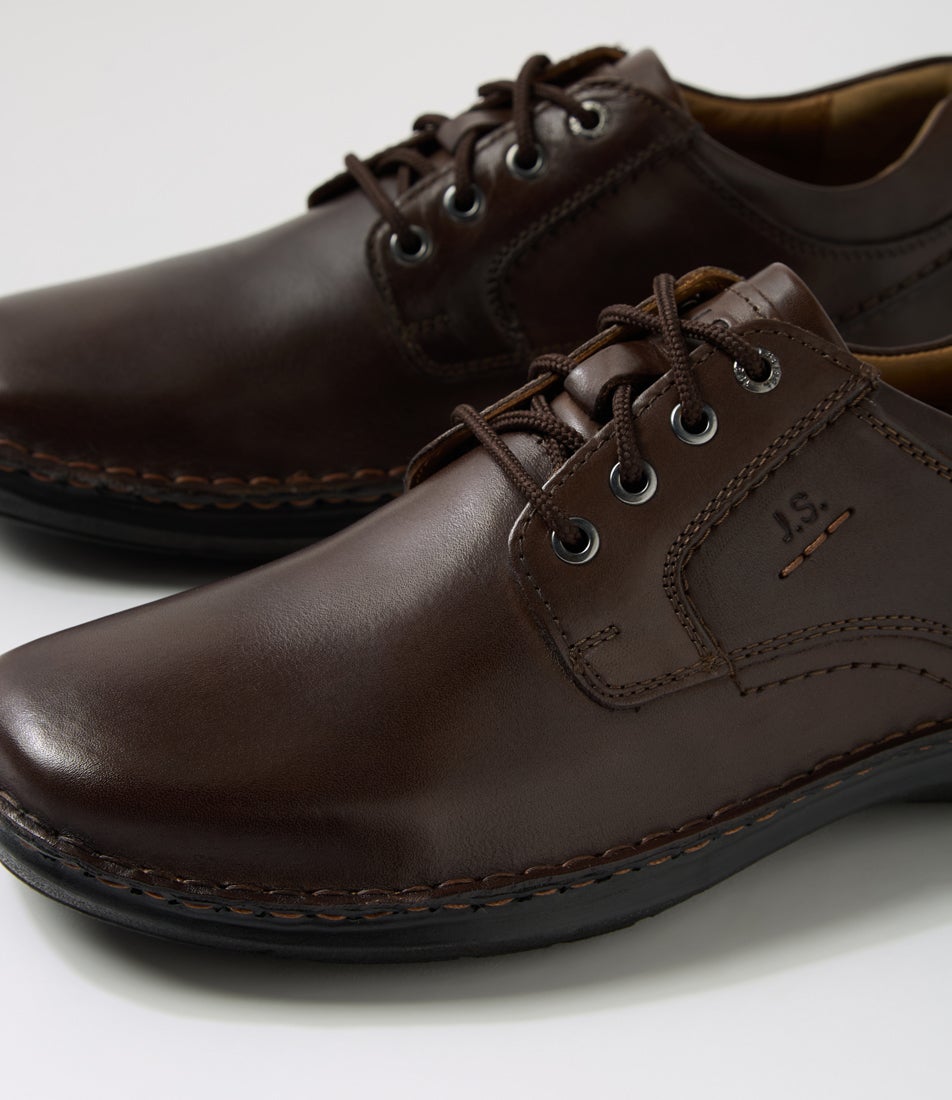 New Anvers 06 Tabak Leather Lace Up Flats