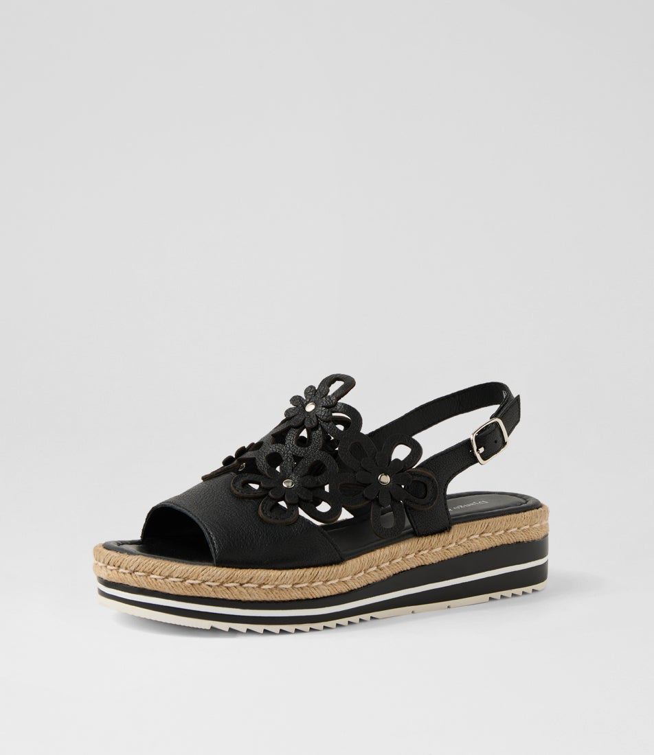 Aldo Black Leather Sandals