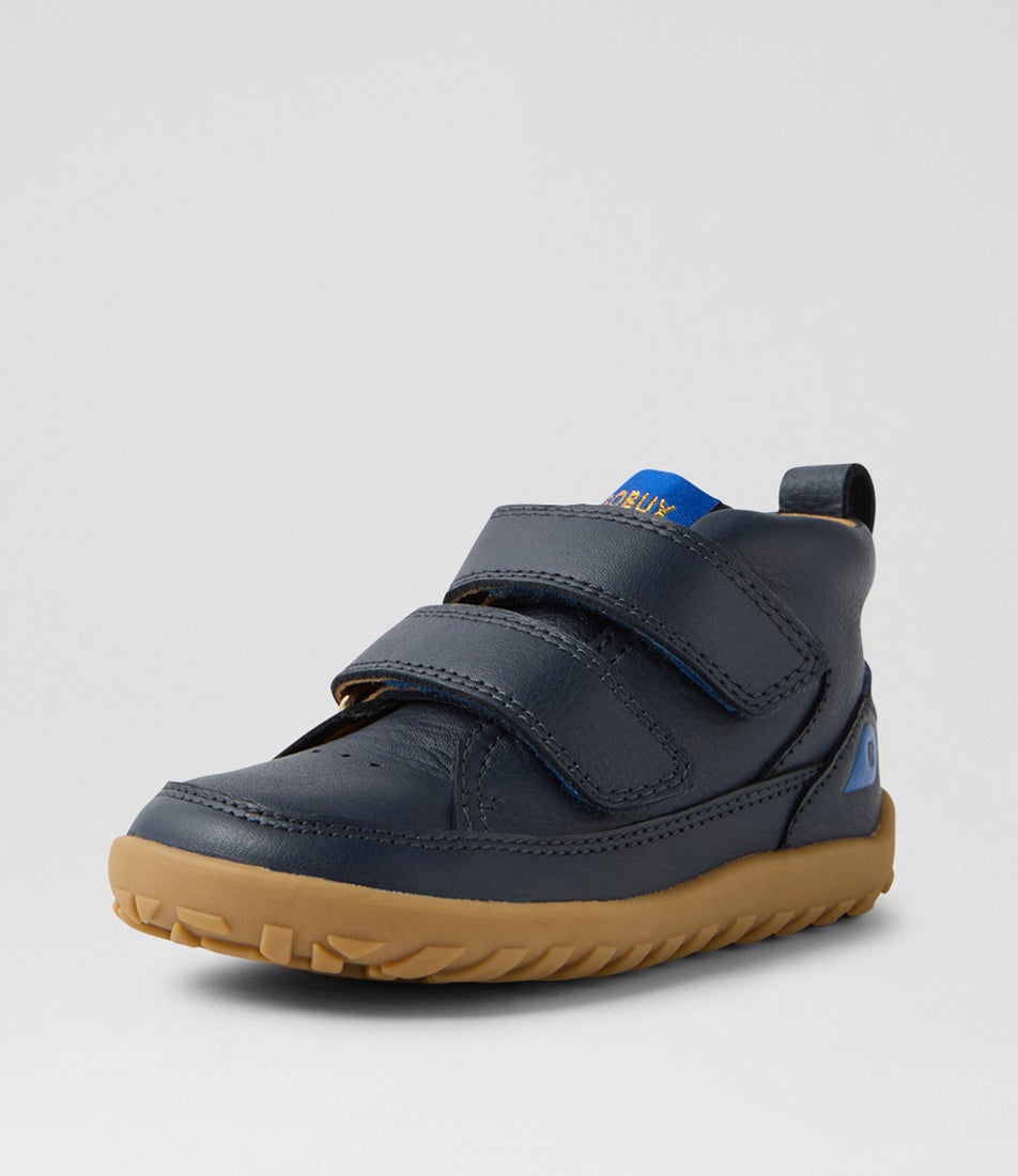 Iw Trek Navy Leather Ankle Boots