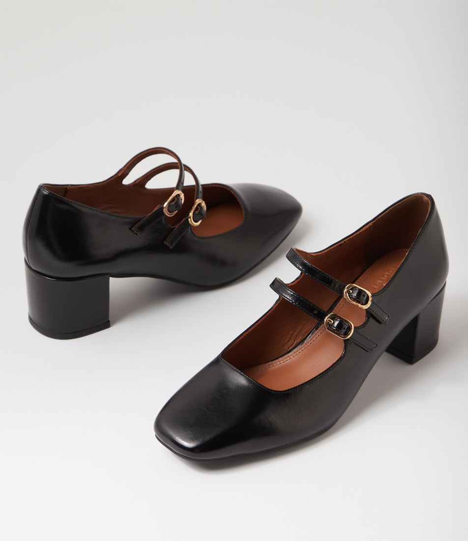 Willow Ii Black Patent Leather Mary Jane Heels