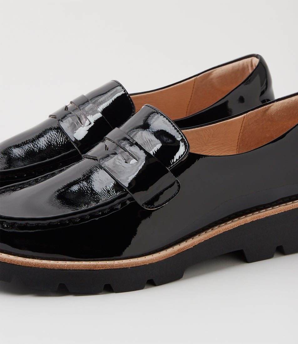 Dorky Black Patent Leather Loafers
