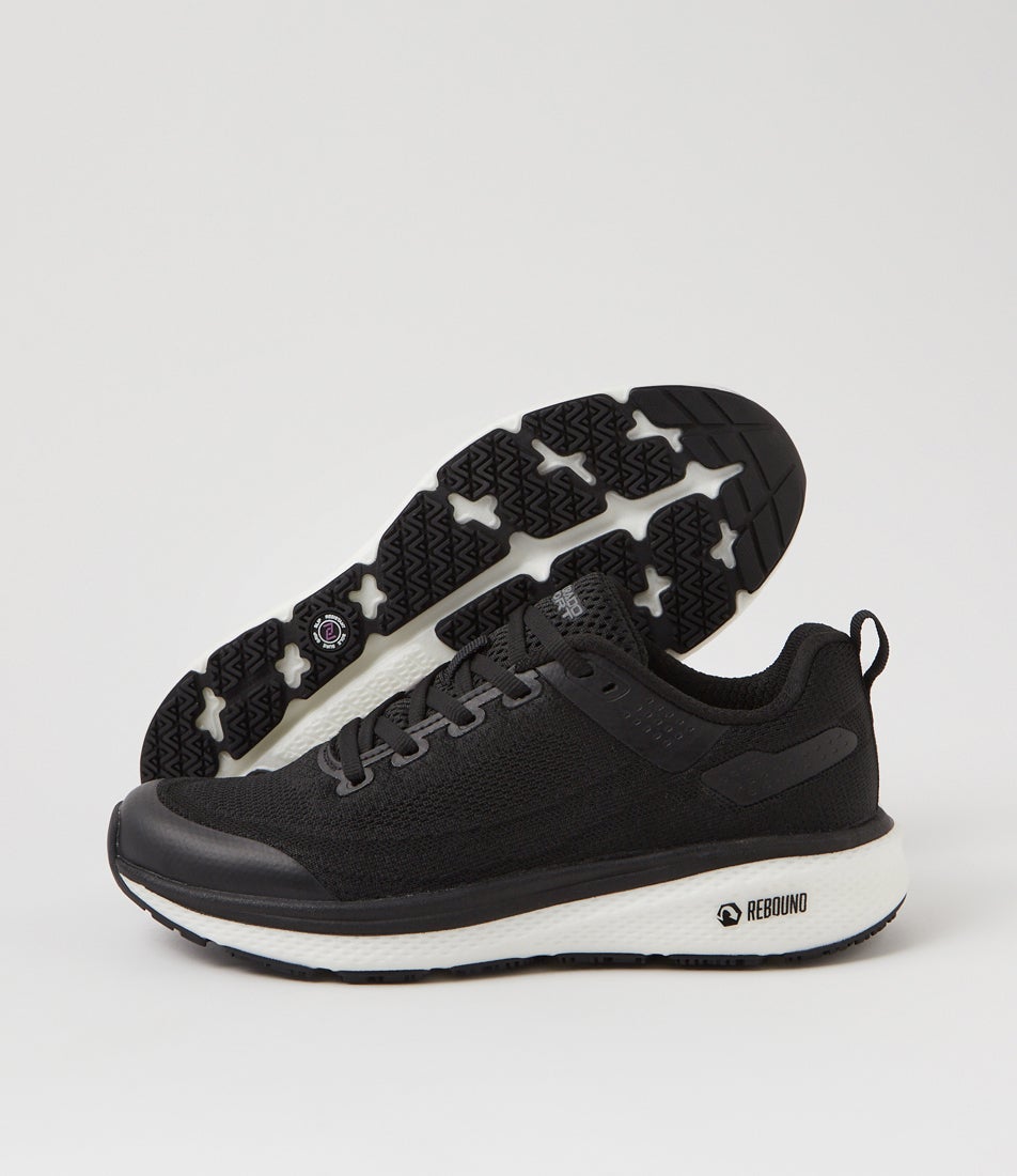 Lasser Senior G Black White Knit Sneakers