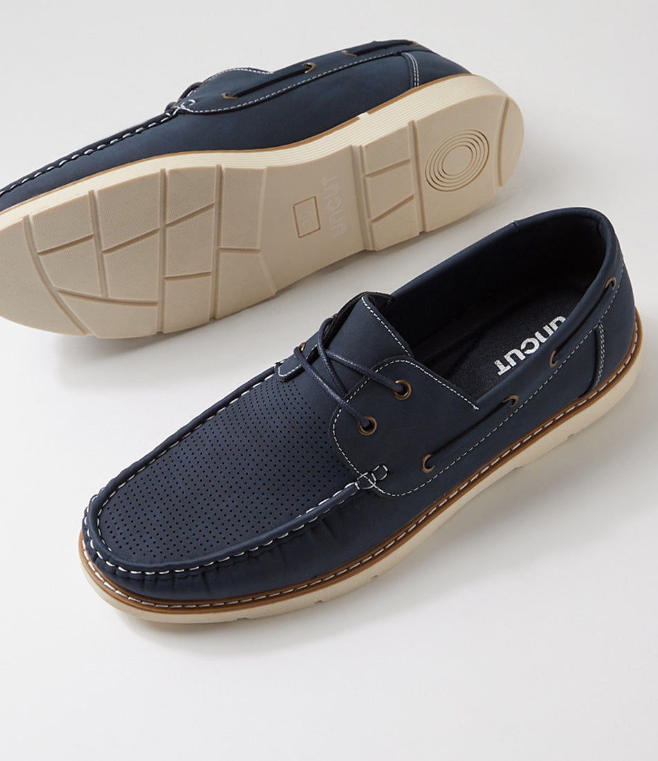 Barnaby Navy Lace Up Flats