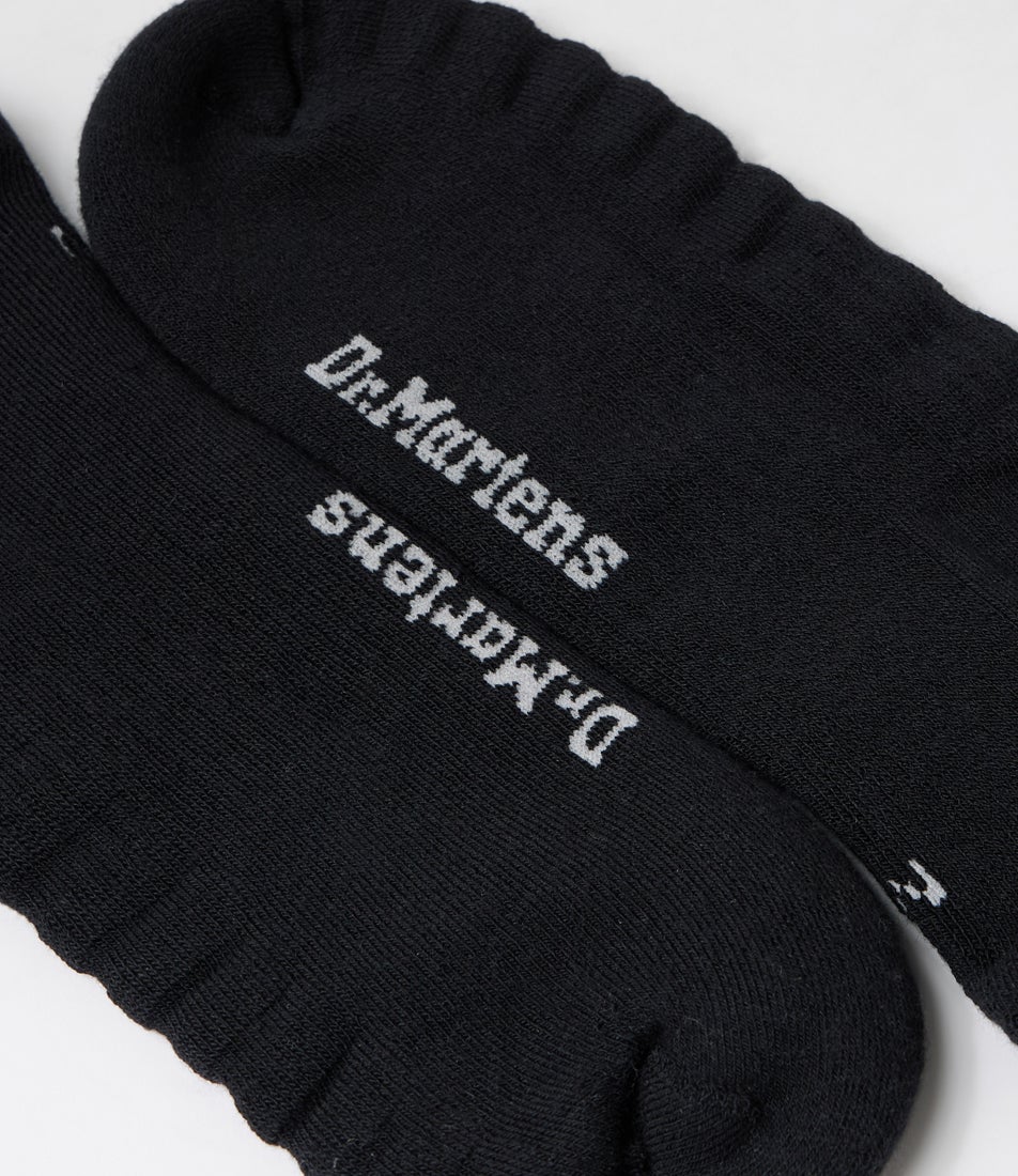 Double Doc Black Organic Cotton Socks