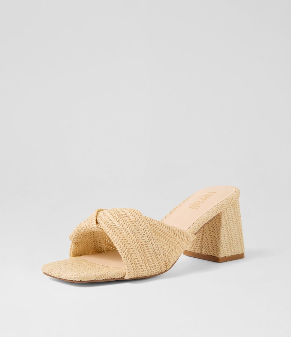 Stella2 Natural Raffia Mules