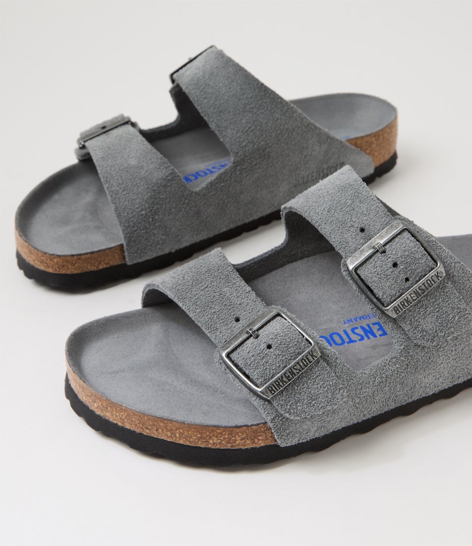 Arizona Sfb Mens Basalt Grey Suede Slides