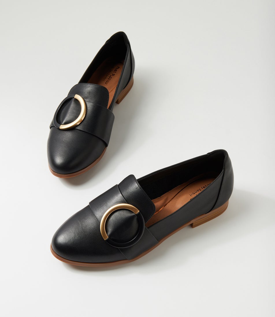 Lexy Black Leather Loafers