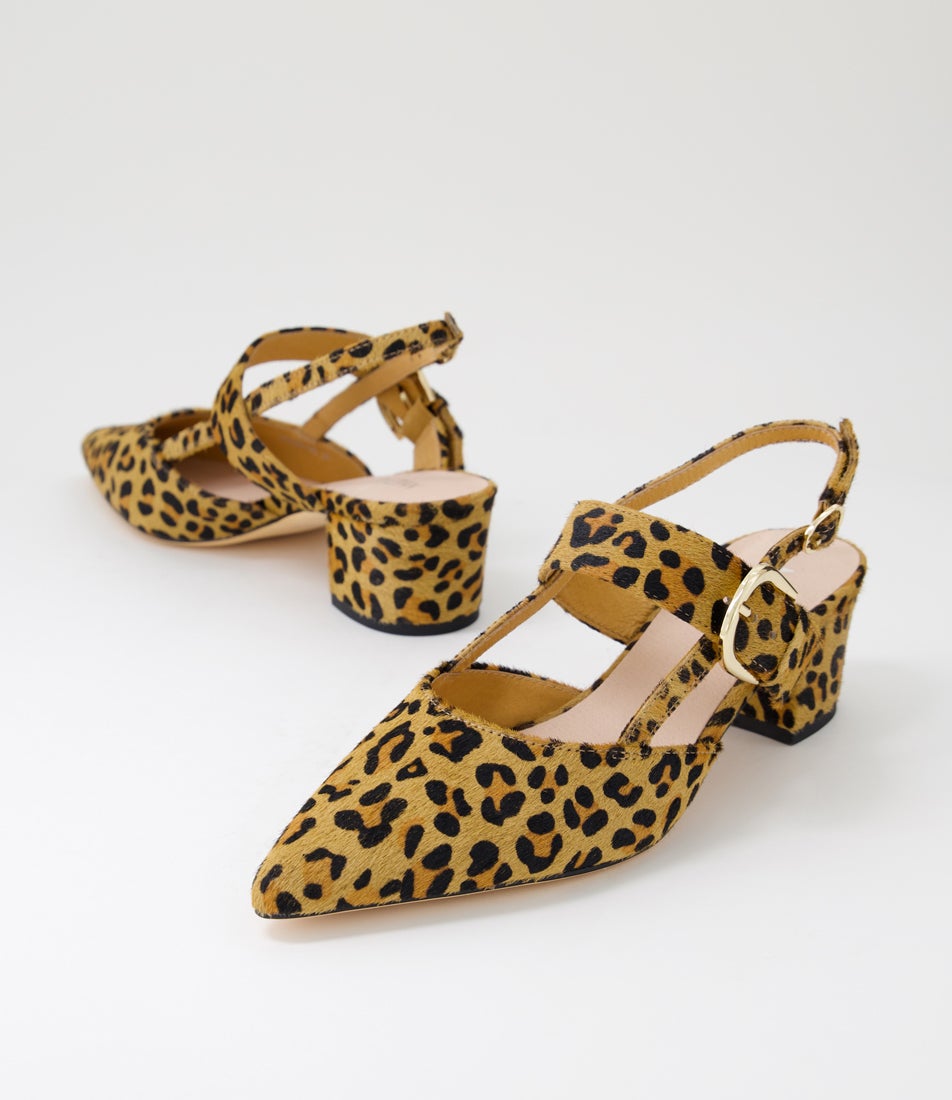 Atten Leopard Pony Heels