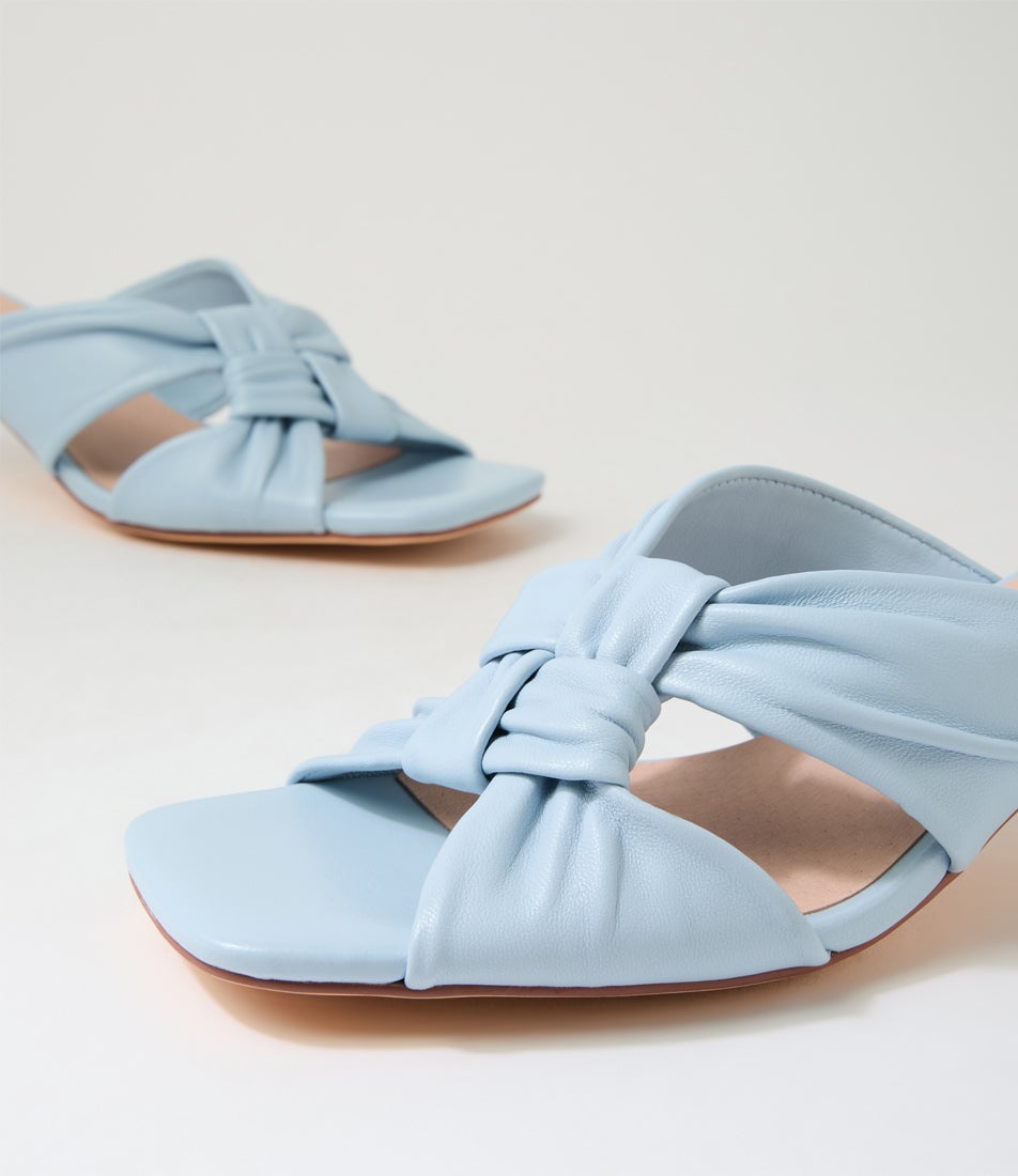 Kineta Light Denim Leather Sandals