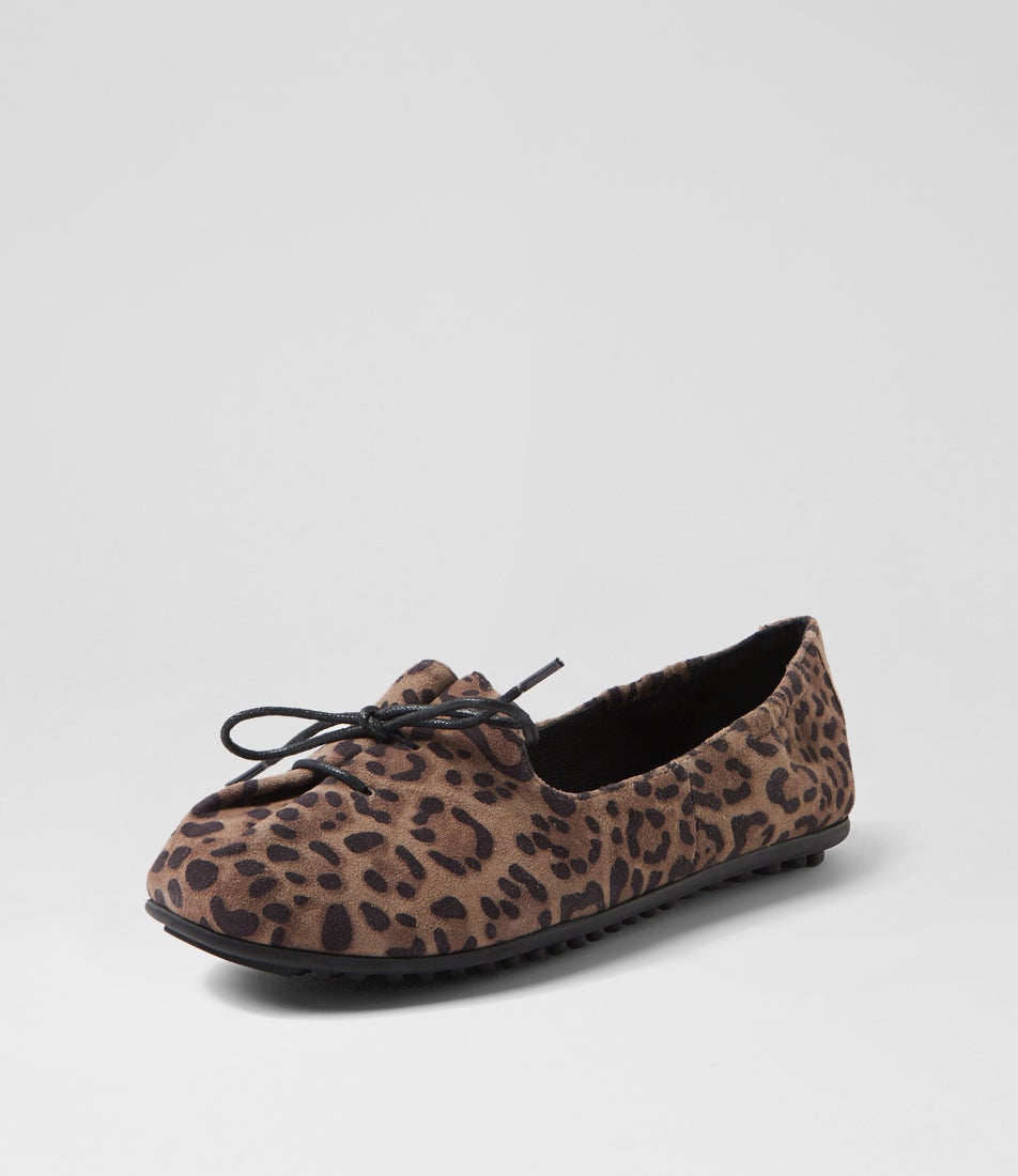 Ballad Taupe Leopard Suede Loafers