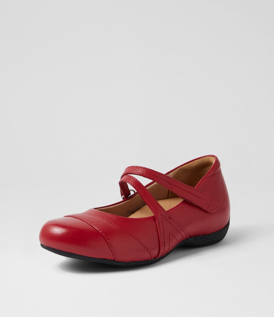 Xray W Dark Red Leather Flat Shoes