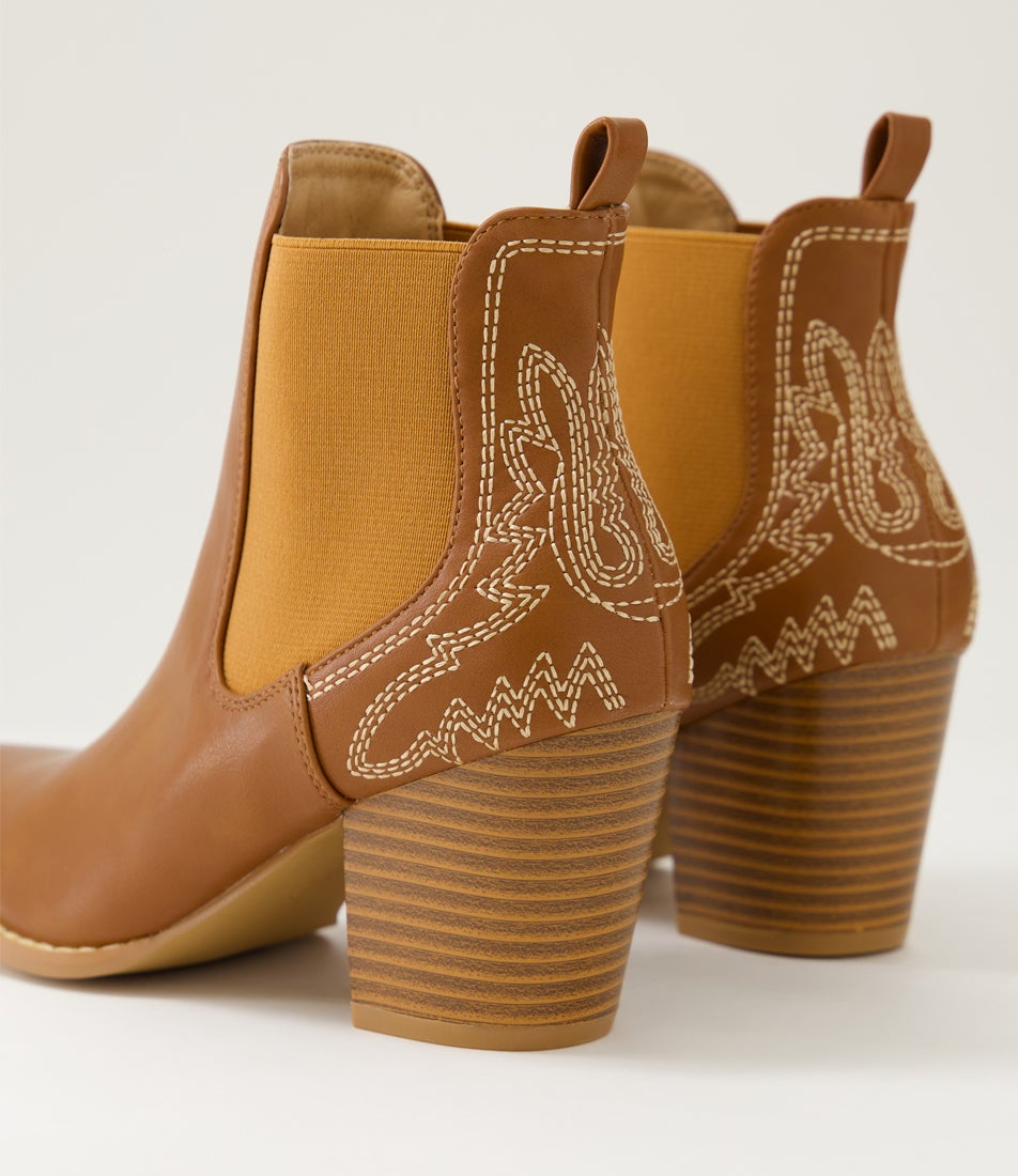 Cahoots Tan Ankle Boots
