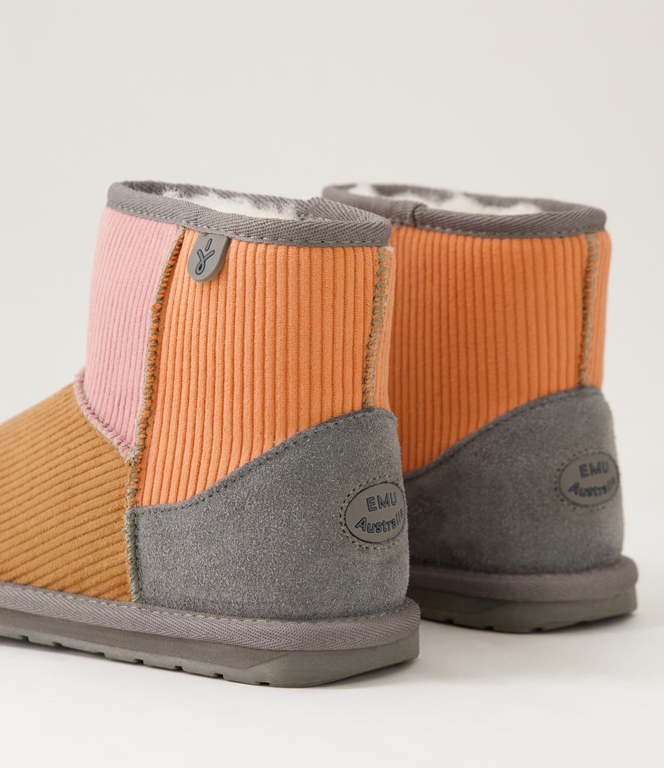 Wallaby Mini Cord Patch Junior Putty Suede Ankle Boots