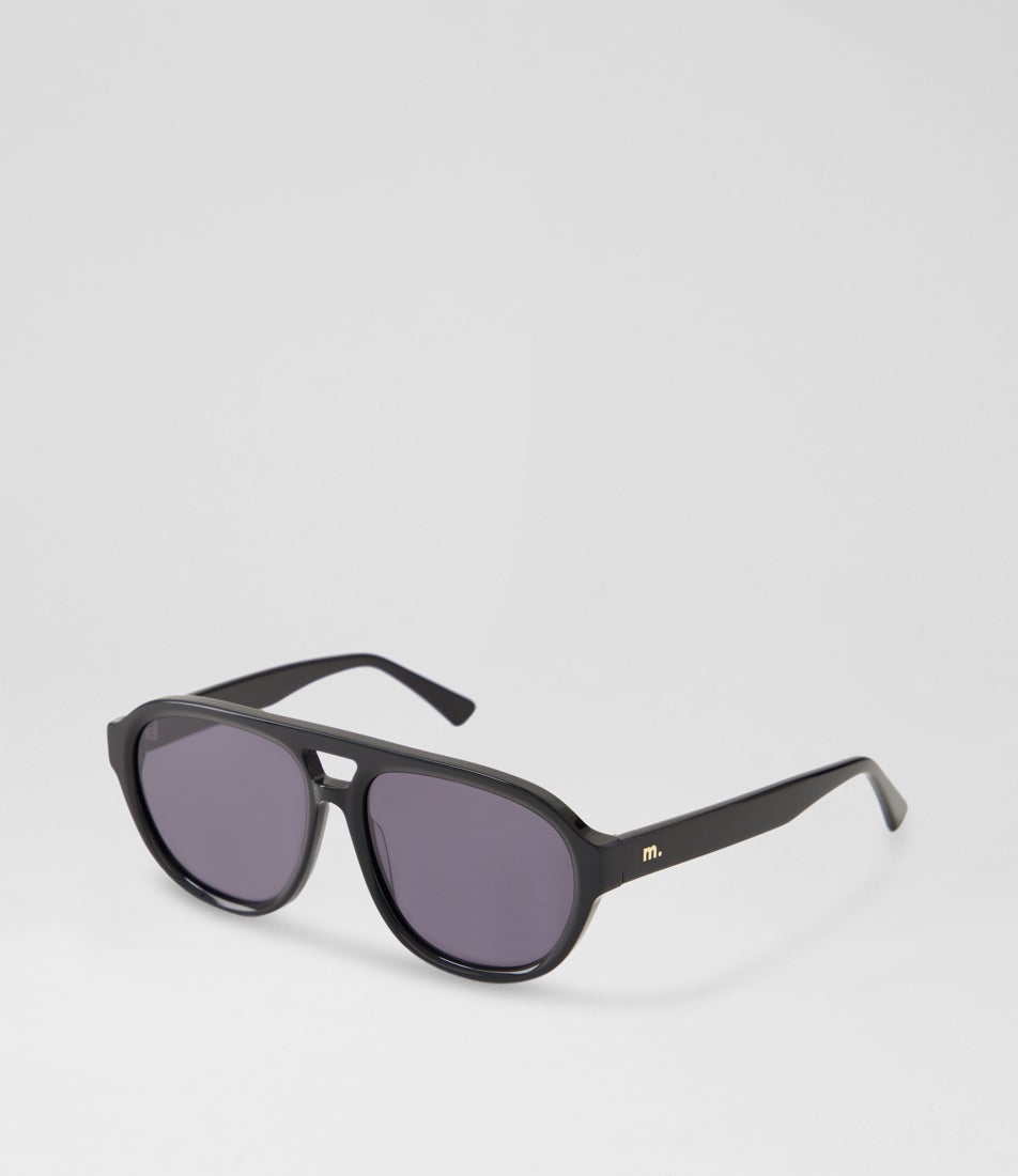 Lou Black Smoke Acetate Sunglasses