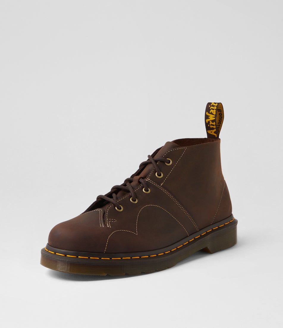 Church Monkey Dark Brown Crazy Horse Nubuck Lace Up Boots