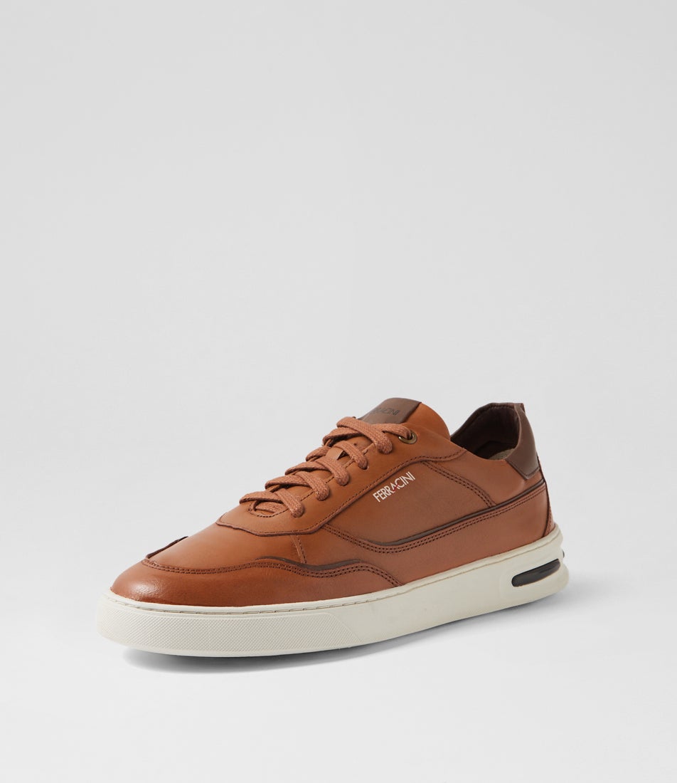Valt Whisky Leather Sneakers