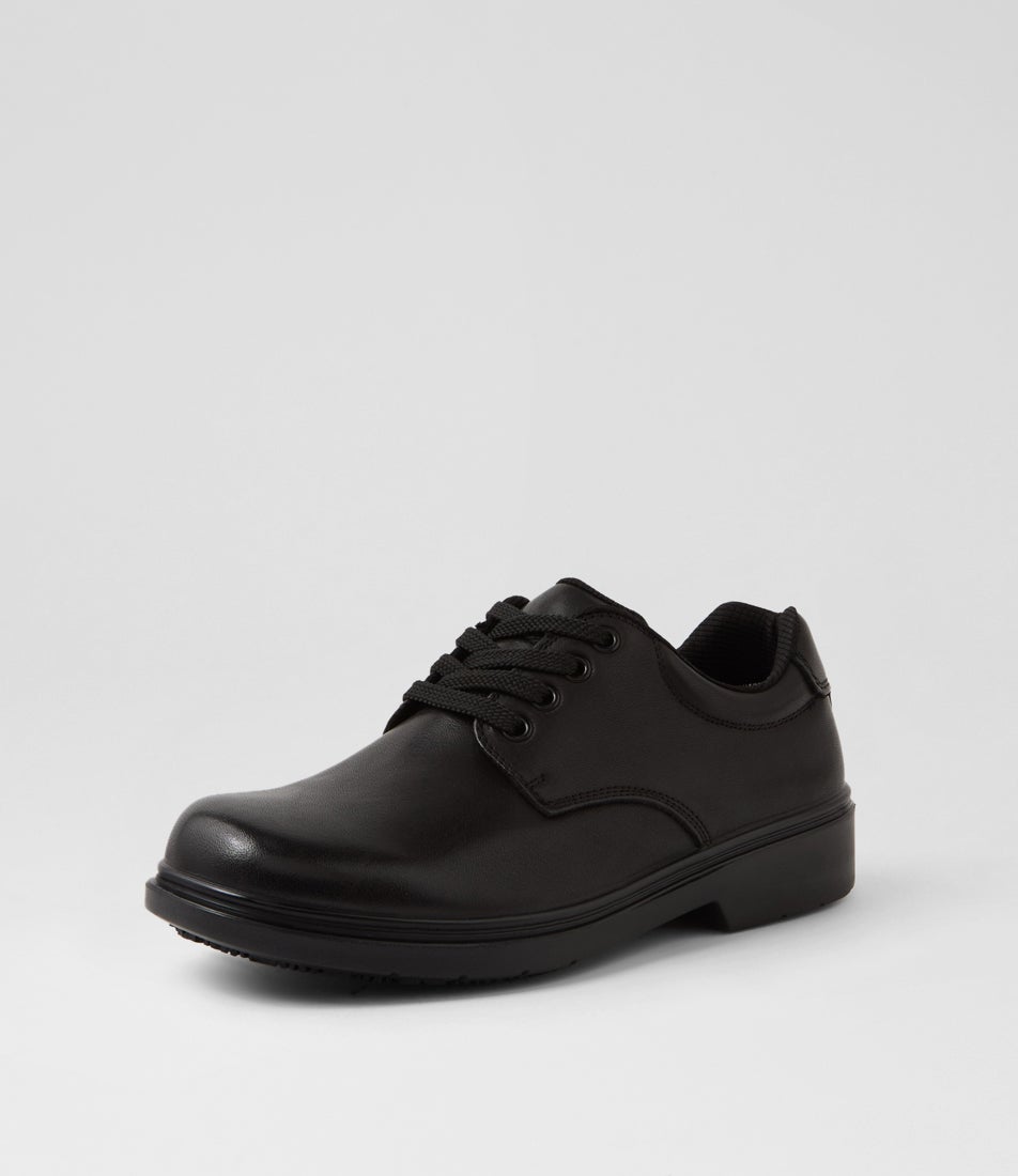 Roar Senior F Half Black Leather Flat Shoes