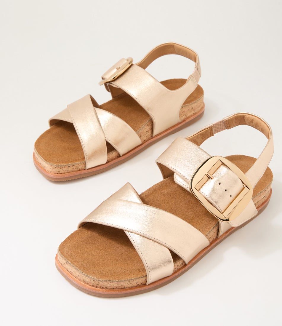 Jester Soft Gold Leather Sandals