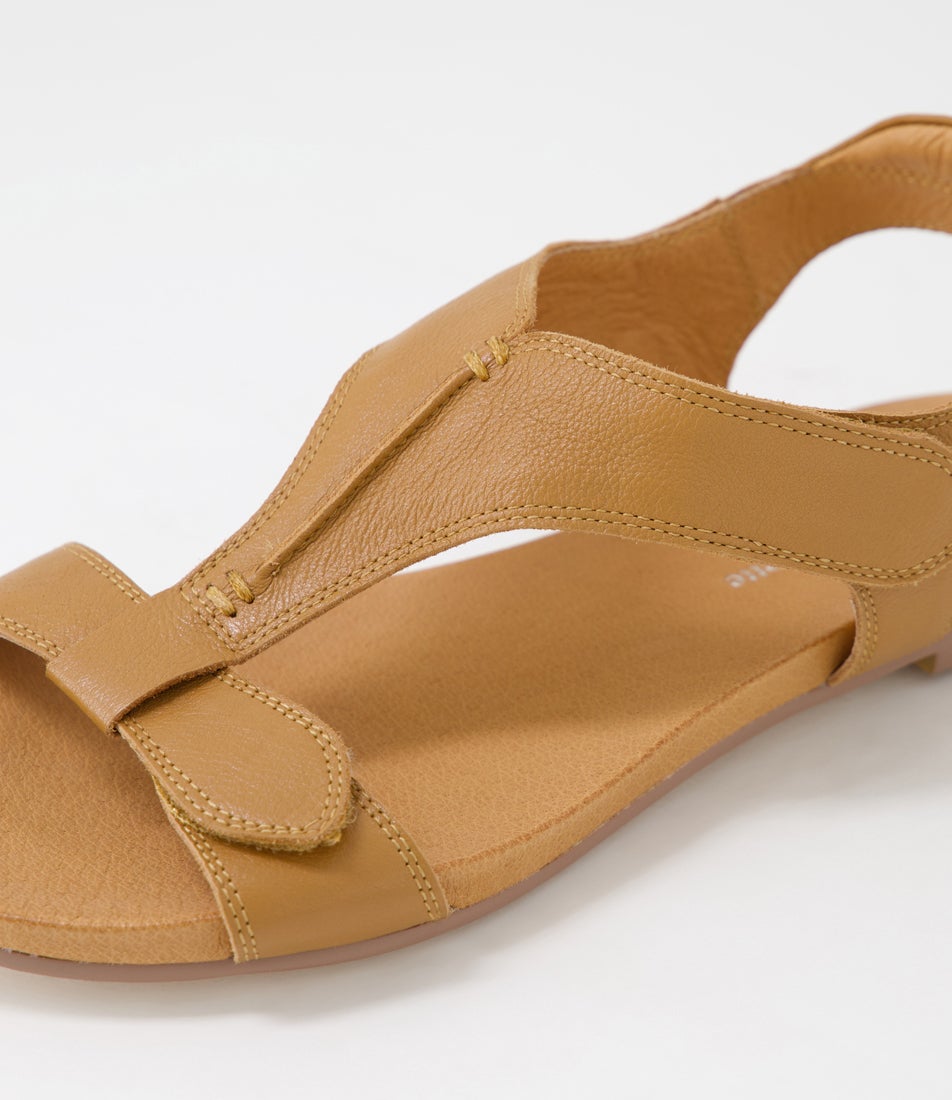 Jazma Dark Tan Leather Sandals