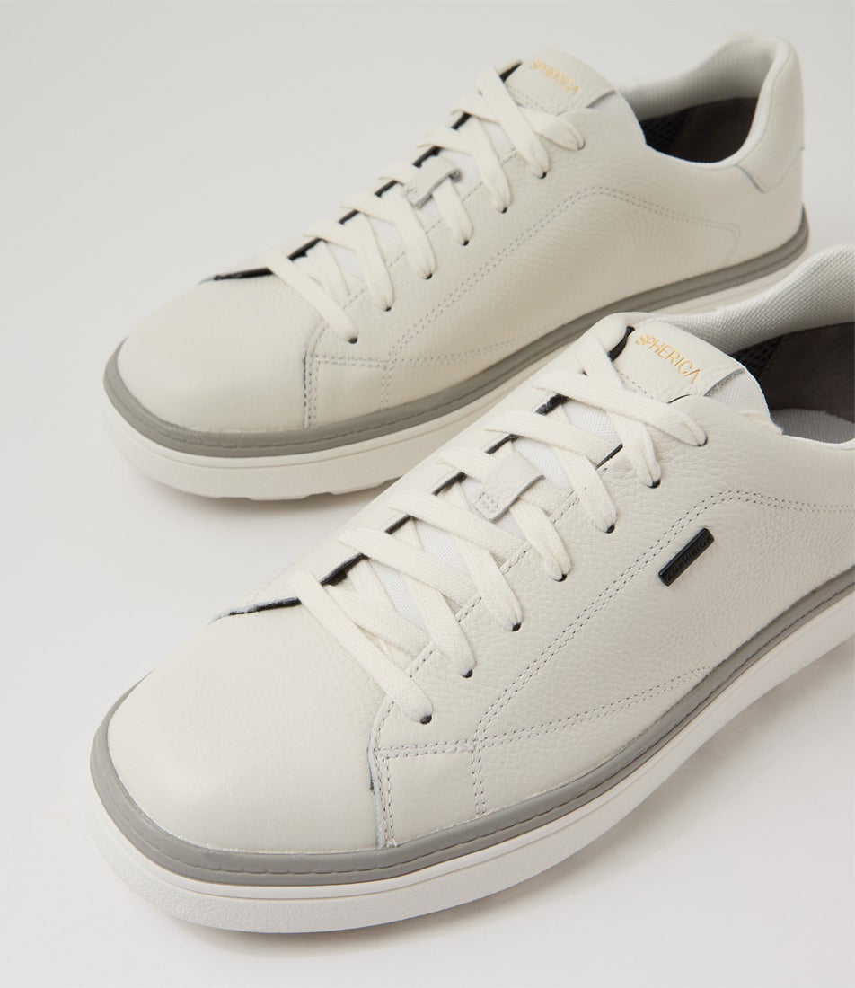 U Spherica Ecub 1 B Abx White Leather Sneakers