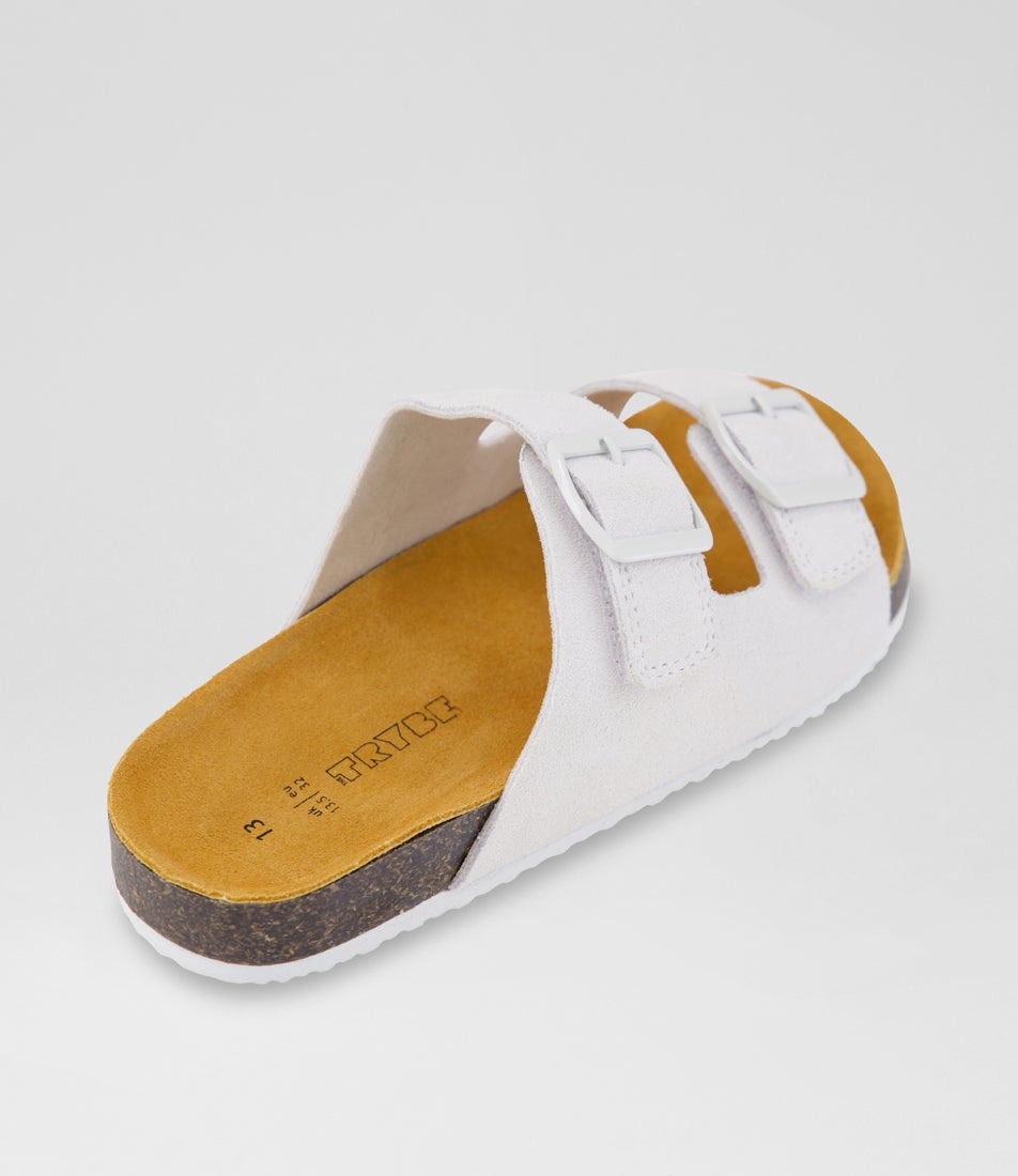 Remy Junior White Leather Sandals