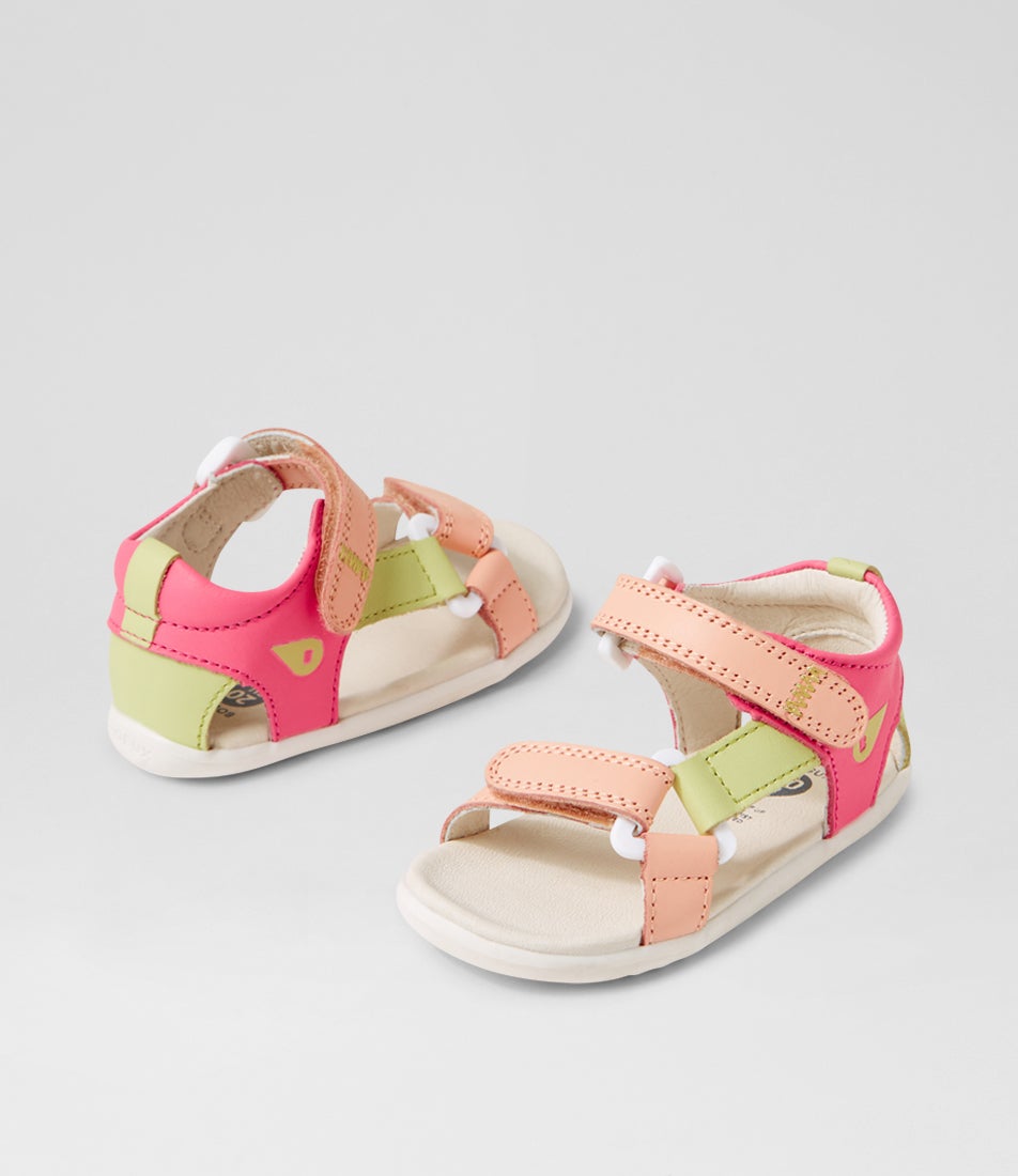 Su Vine Toddler Pink Lemonade Leather Sandals