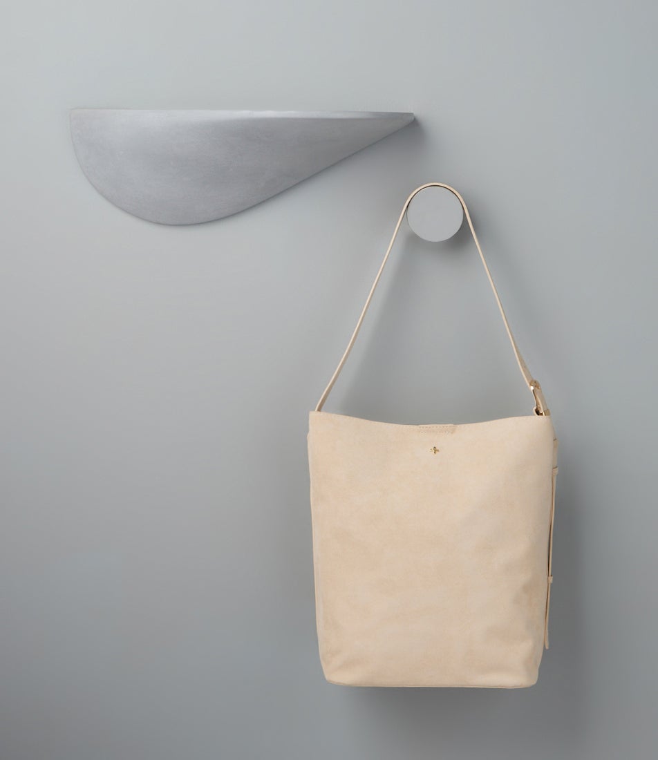 Mooki Beige Microsuede Handbag