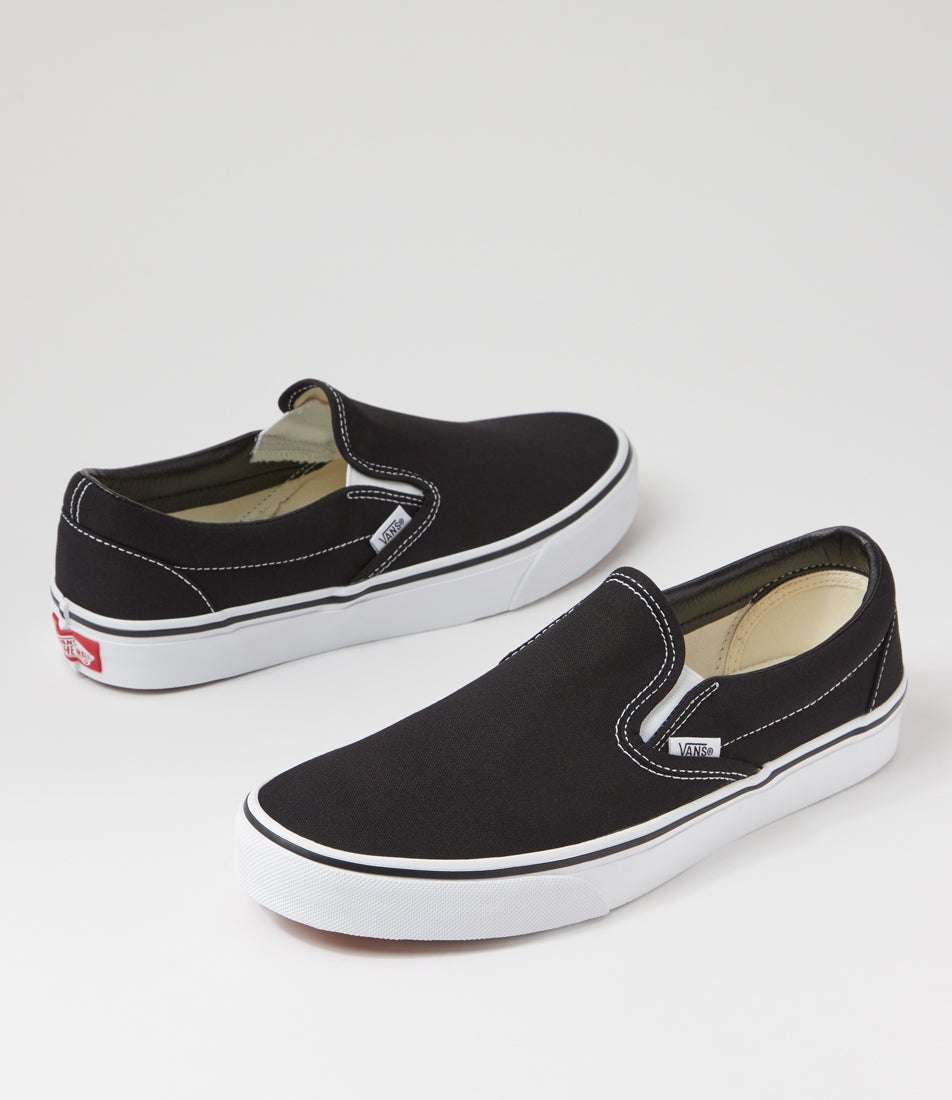 Classic Slip On W Black Canvas Sneakers Classic Slip On W Black Canvas Sneakers