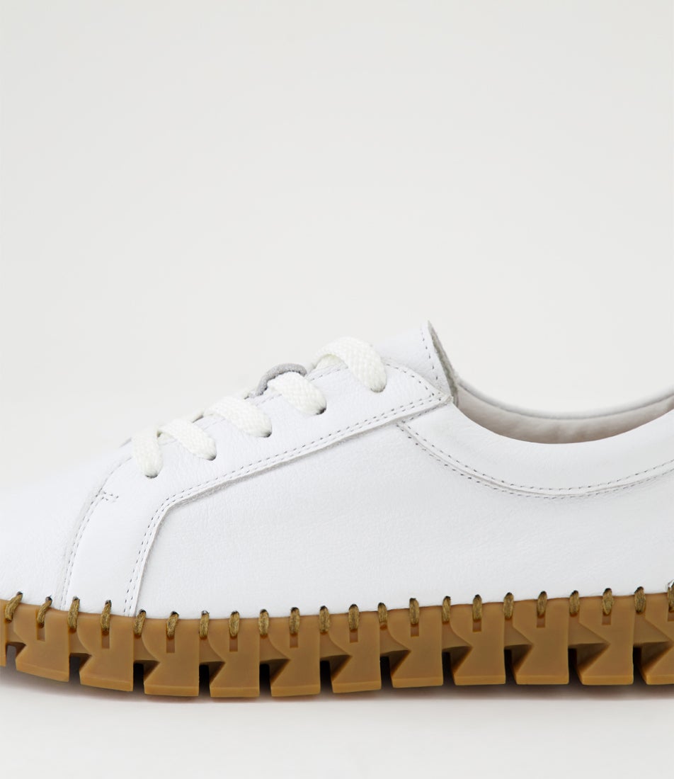 Bazie White Gum Leather Sneakers Bazie White Gum Leather Sneakers
