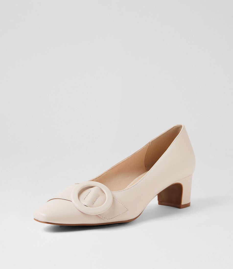 Kevie Almond Leather Heels Kevie Almond Leather Heels