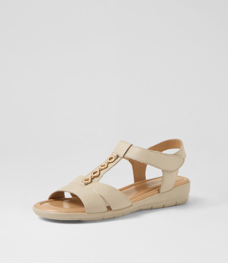 Ferraro2 Almond Leather Sandals