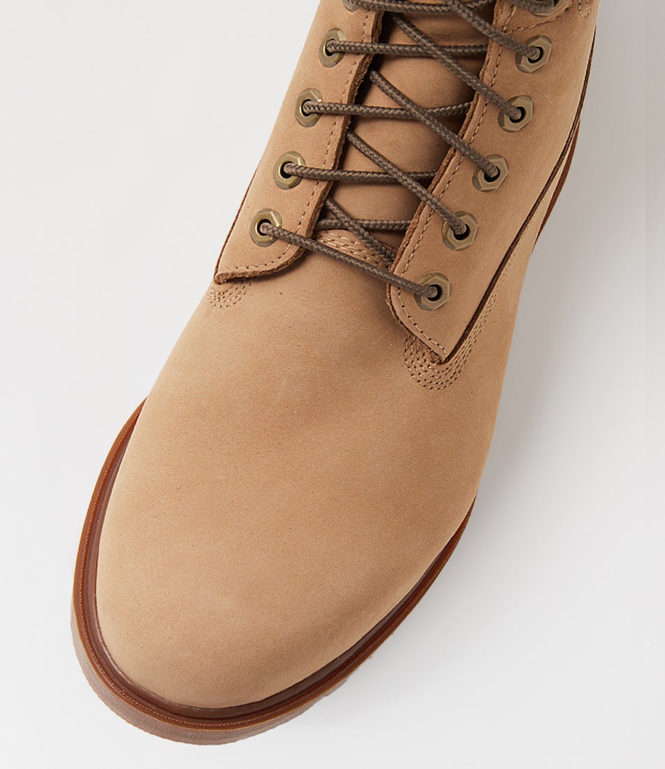 6 Inch Classic Mens Bone Leather Lace Up Boots