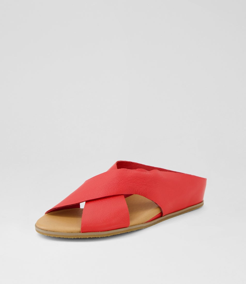 Harli Red Leather Sandals