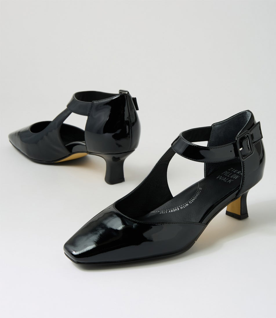 Okies Xw Black Patent Leather Heels